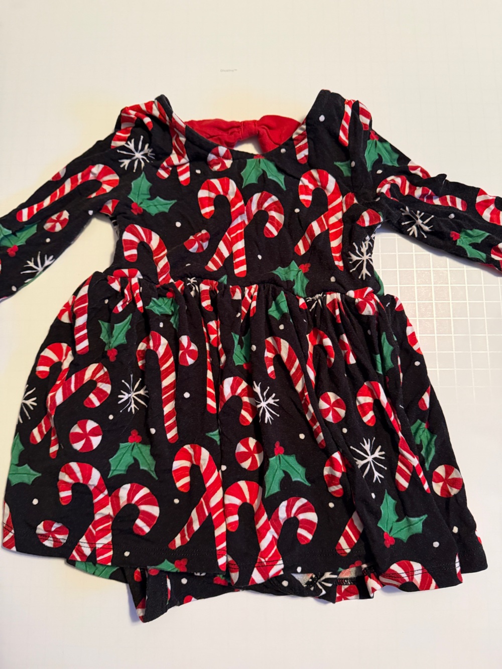 Little Sleepies Candy Cane Bodysuit Dress